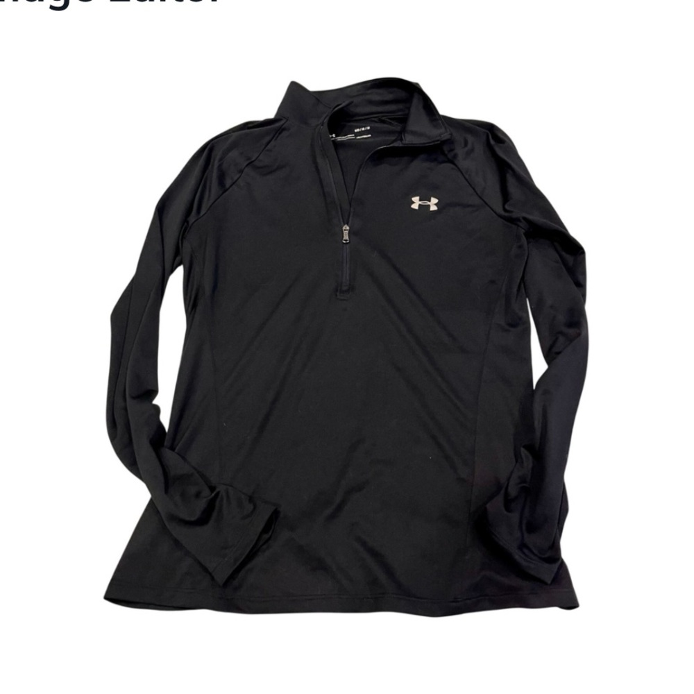 Under Armour Black HeatGear ¼-Zip Pullover | Size M